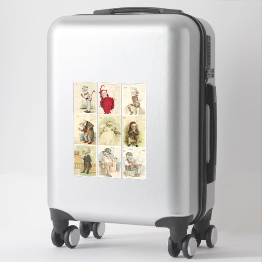 Skelet Skulls  1800s kalender Art Sticker (Koffer)