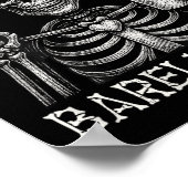 Skelet slaap verstoken vertrouwen levend halloween poster (Hoek)