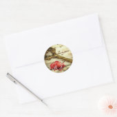 skelet sleutel Victoriaans steampunk bruiloft Ronde Sticker (Envelop)