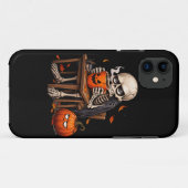 Skelet Slurpende Pompoen Mok Halloween Case-Mate iPhone Case (Achterkant (horizontaal))