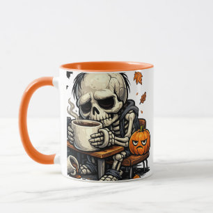 Skelet Slurpt Herfstbier Mok