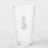 Skelet Snoep Kom Halloween Glas (Achterkant)