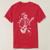 Skelet speelt rock t-shirt (Design voorkant)