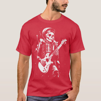 Skelet speelt rock t-shirt