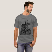 skelet speelt schaken t-shirt (Voorkant volledig)