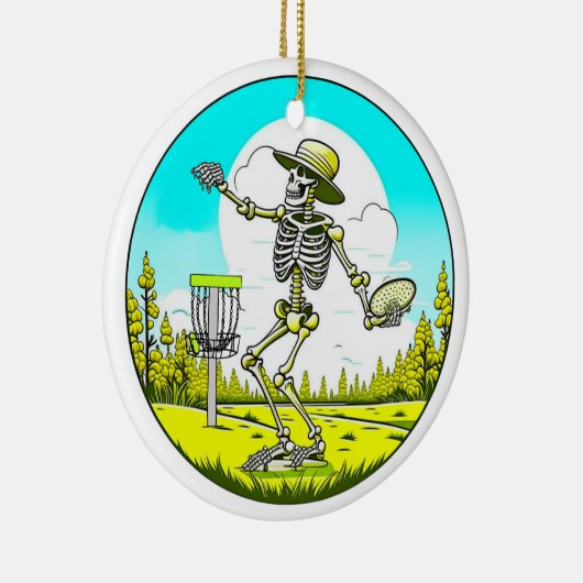 Skelet Spelen Disc Golf Keramisch Ornament (Rechts)