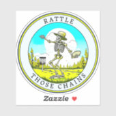 Skelet Spelen Disc Golf | Rammel die kettingen Sticker (Vel)