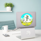 Skelet Spelen Disc Golf Sticker (Laptop op bureau)