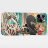 Skelet spelen fluit schedel moderne trendy Hallow iPhone Hoesje (Achterkant horizontaal)