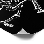 Skelet spelen Football Halloween Skull Lover Poster (Hoek)