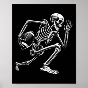Skelet spelen Football Halloween Skull Lover Poster