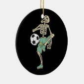 Skelet Spelen Voetbal Halloween Kostuum Mannen Vro Keramisch Ornament (Rechts)