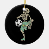 Skelet Spelen Voetbal Halloween Kostuum Mannen Vro Keramisch Ornament (Voorkant)