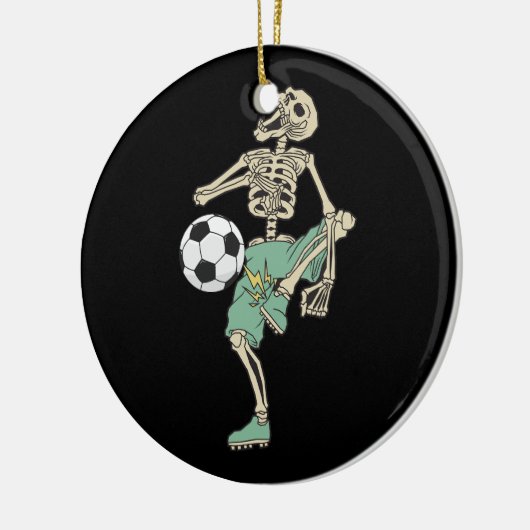 Skelet Spelen Voetbal Halloween Kostuum Mannen Vro Keramisch Ornament (Links)