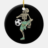 Skelet Spelen Voetbal Halloween Kostuum Mannen Vro Keramisch Ornament (Achterkant)