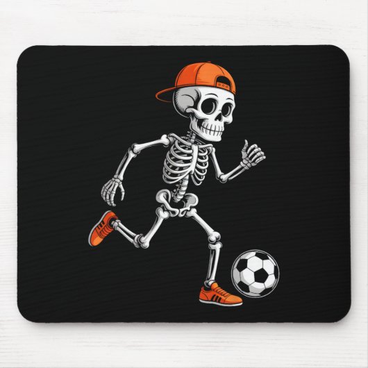 Skelet Spelend Voetbal Jongens Mannen Grappig Hall Muismat (Voorkant)