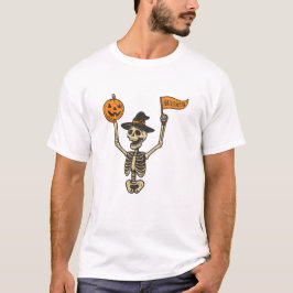 Skelet spookachtig feest t-shirt