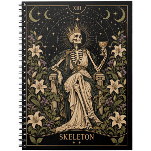 Skelet, Sterrenhemel Tarot Kunst Notitieboek