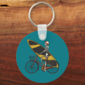Skelet Surfer met Surfplank Sleutelhanger (Voorkant)