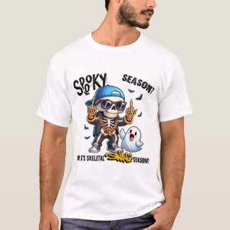 Skelet swag Halloween houding T-shirt