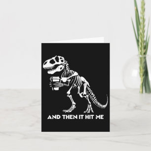 Skelet T-rex Dinosaur Halloween Mannen Vrouwen Gra Kaart