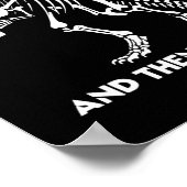 Skelet T-rex Dinosaur Halloween Mannen Vrouwen Gra Poster (Hoek)