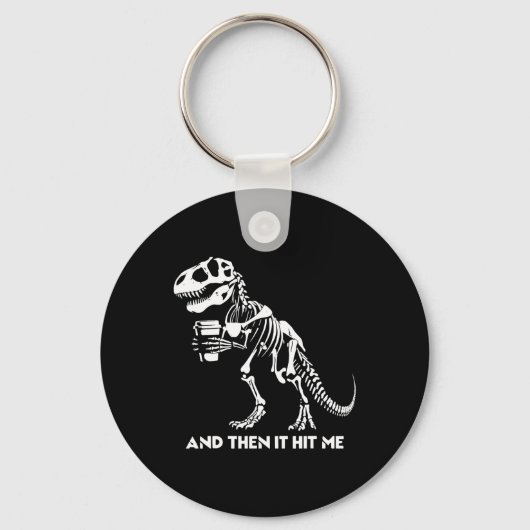Skelet T-rex Dinosaur Halloween Mannen Vrouwen Gra Sleutelhanger (Voorkant)