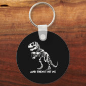 Skelet T-rex Dinosaur Halloween Mannen Vrouwen Gra Sleutelhanger (Voorkant)