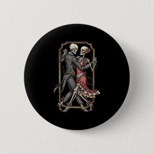 Skelet Tango Halloween Kostuum Griezeldansers Da Ronde Button 5,7 Cm