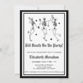 Skelet Till Death Do US Party Bachelorette Kaart (Voorkant)