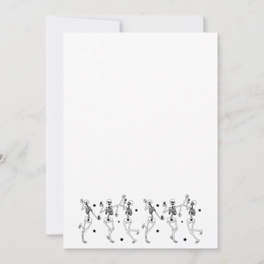 Skelet Till Death Do US Party Bachelorette Kaart (Achterkant)