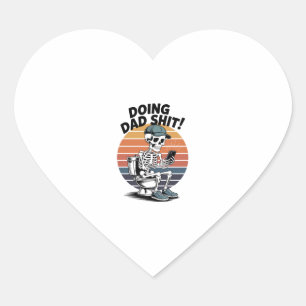 Skelet Toilet Pa Hart Sticker