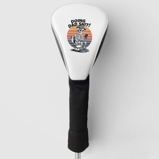 Skelet Toilet Papa Golfheadcover (Voorkant)