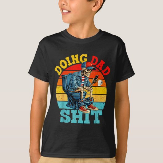 Skelet vader grap doende vader grappige vader vade t-shirt (Voorkant)