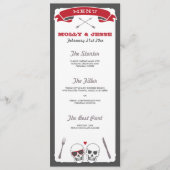 Skelet Valentijn Bruiloft Menu (Voorkant)