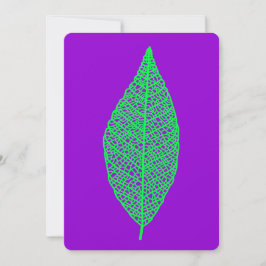 Skelet van blad lijnkunst paars en groen vlakke ka