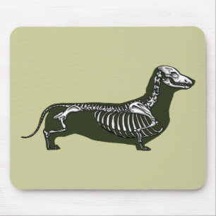 skelet van dachshund muismat