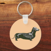 skelet van dachshund sleutelhanger (Voorkant)