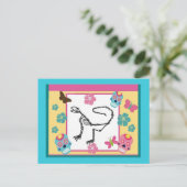 Skelet van de hagedis, Dag van de dood Briefkaart (Staand voorkant)