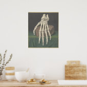 Skelet van een hand van Jan l Admiral Poster (Keuken)