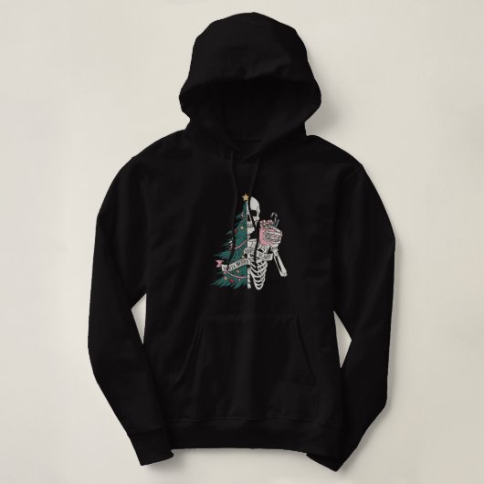 skelet van een kerstboom hoodie (Design voorkant)