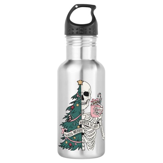 skelet van een kerstboom waterfles  (Voorkant)