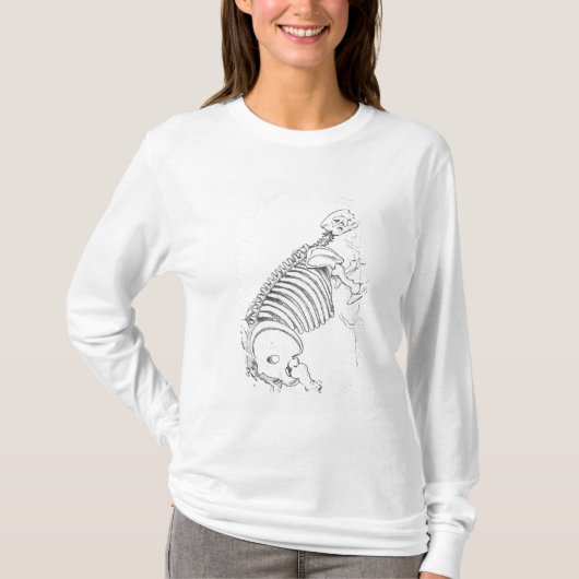 Skelet van een Mylodon T-shirt (Voorkant)