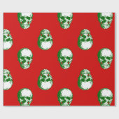 skelet van gothic skeleton voor lelijke kerstmis cadeaupapier (Vlak)