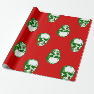 skelet van gothic skeleton voor lelijke kerstmis cadeaupapier