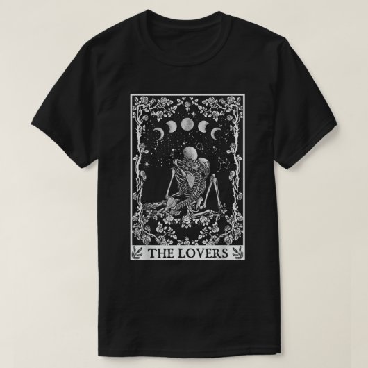 Skelet van het hemellichaam - Lovers Tarot Card Mo T-shirt (Design voorkant)