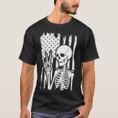 Skelet van het Vredesteken met Nare Amerikaanse Vl T-shirt (Voorkant)