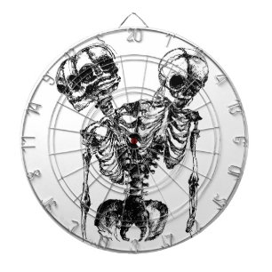 Skelet van Siamese Tweelingen Gothic Donkere Esthe Dartbord