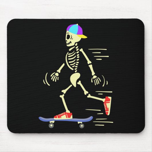 Skelet van skateboard skateboarden  muismat (Voorkant)