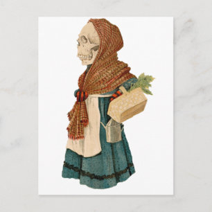 Skelet Vegetable Lady Briefkaart